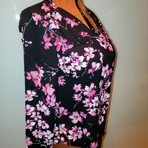 Express Floral Portofino Blouse (S)
